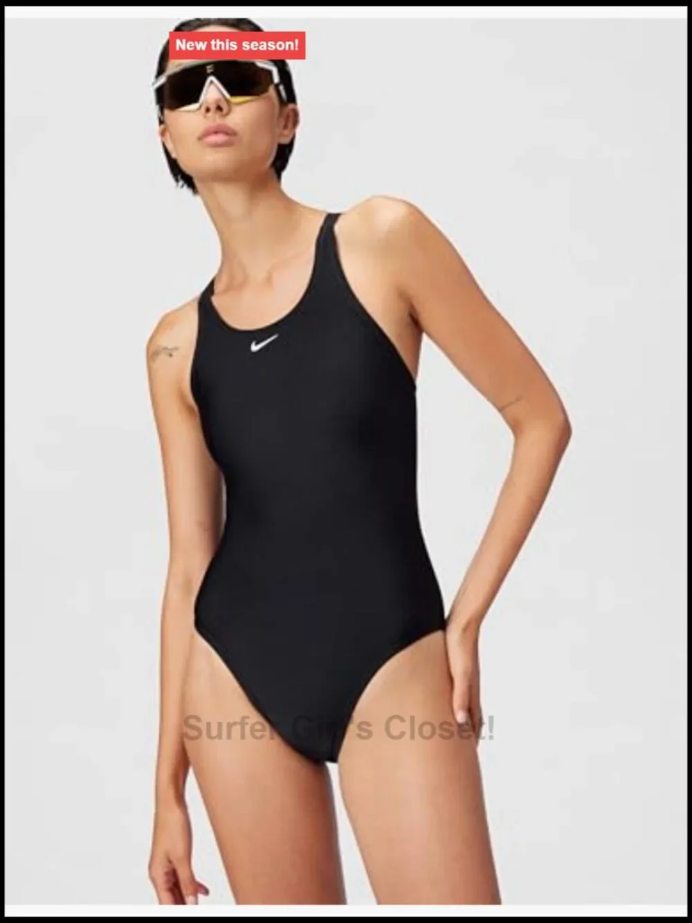 Women's Fastback One-Piece Swimsuit, Chlorine-Resistant, Wide Straps